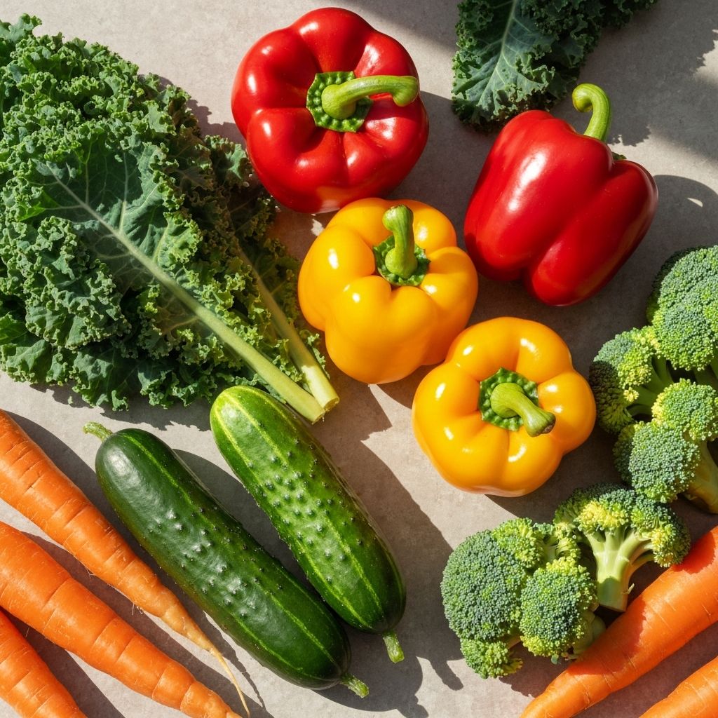 Mängd av färska grönsaker